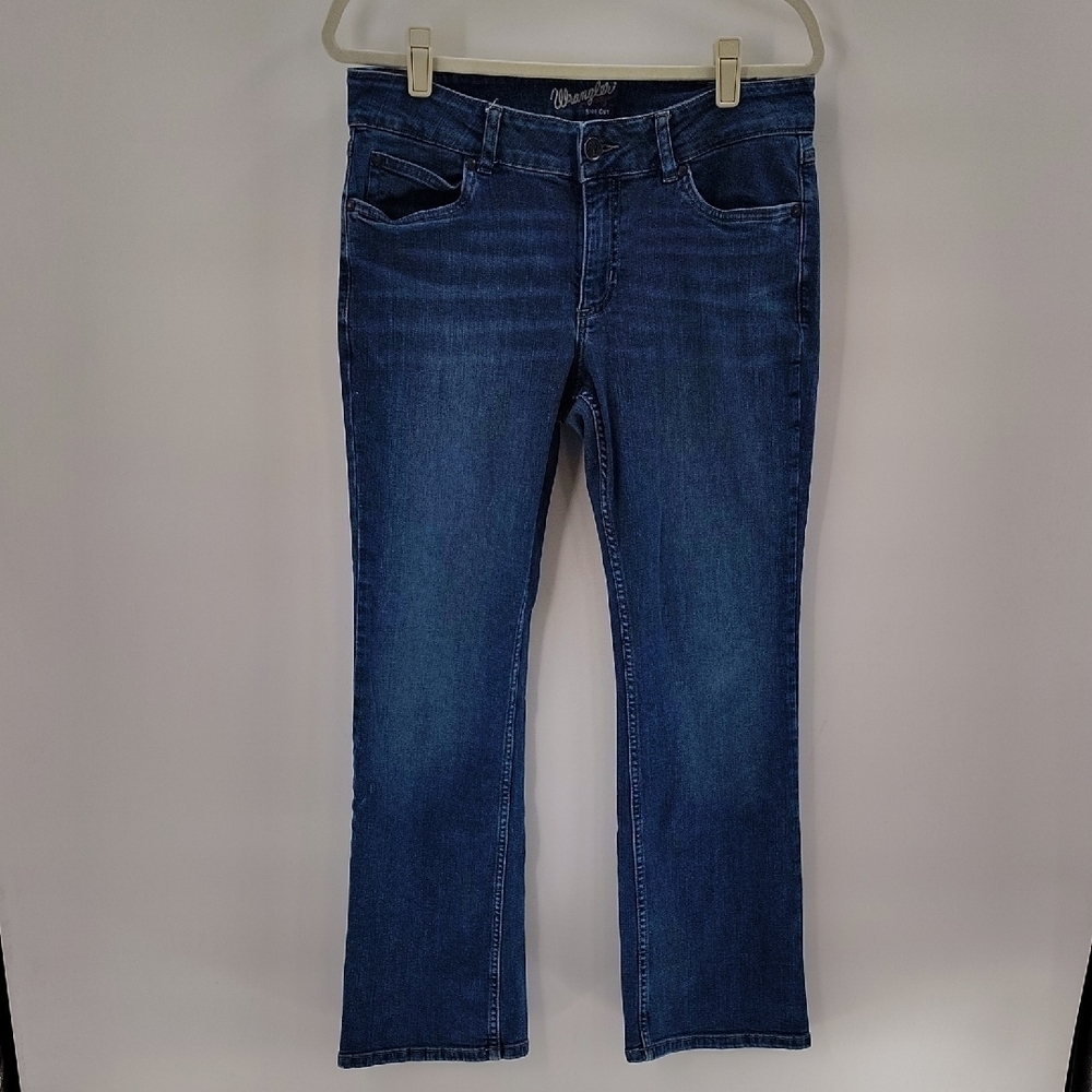 Wrangler Women's Blue Boot Cut Jeans Size 11 x 30 Stretch Mid Rise
